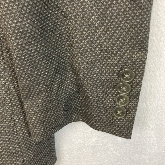 Calvin Klein Suit Jacket Mens Size 42 L Brown Stretch Tweed Blazer 42L EUC - Picture 6 of 16